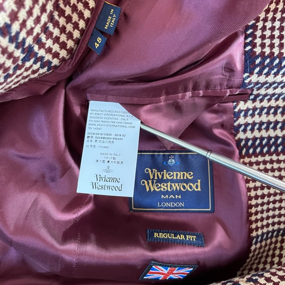 Vivienne Westwood MAN AW2016 COAT BEIGE HOUNDSTOOTH CLARKE CABAN W HERRINGBONE - Picture 7 of 17